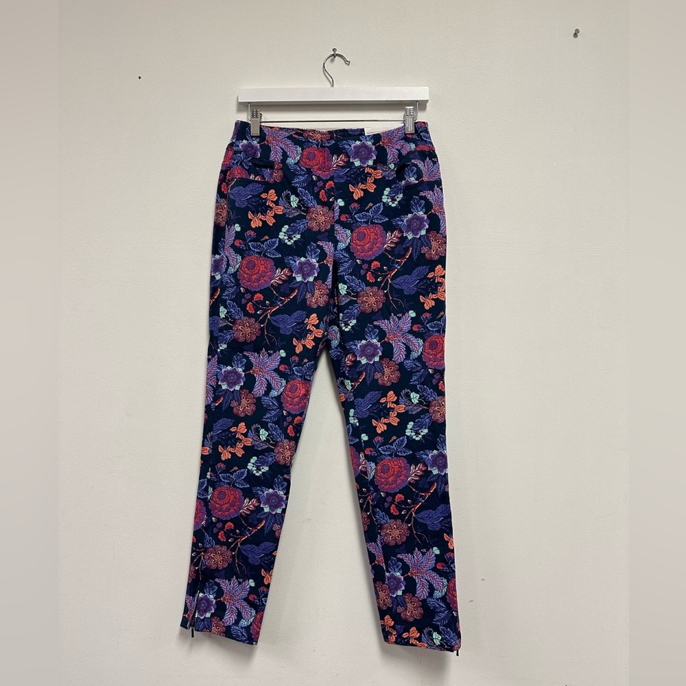 Soft Surroundings Straight Leg Ankle Length Floral Jeans Size Small (6-8)